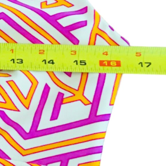 Jude Connally Dress White Pink Orange Stretch Sleeveless Geometric Women’s 2 XS - Picture 9 of 15